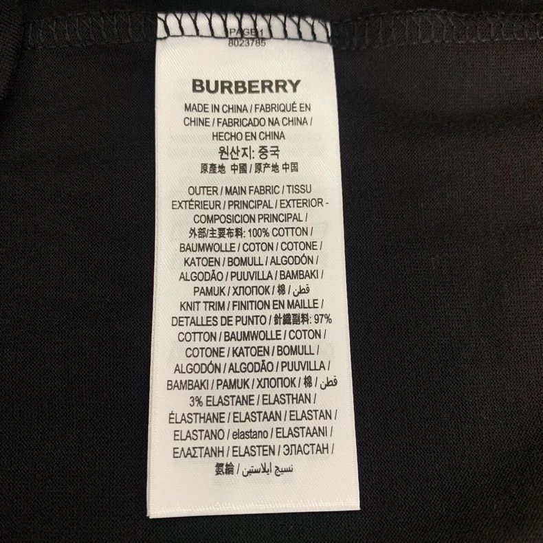 Burberry Burberry Burberry Black Cotton Short Sleeve T-Shirt-2507 Size M / US 6-8 / IT 42-44 - 7 Thumbnail