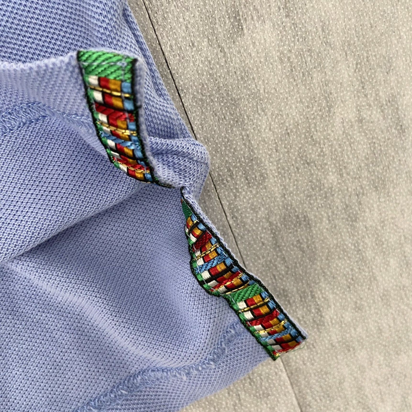 Robert Graham Robert Graham Blue Polo Shirt Adult XL Colorful Collar Pima Cotton Casual Mens Size US XL / EU 56 / 4 - 5 Thumbnail