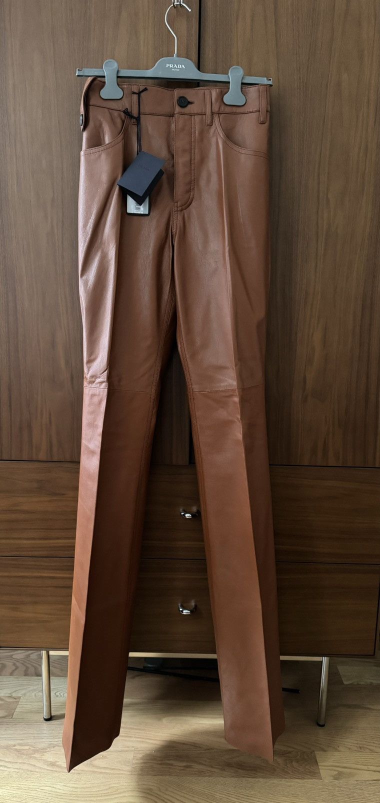 Prada Prada F/W 2017 Runway Leather Pants Size 26" / US 2 / IT 38 - 1 Thumbnail