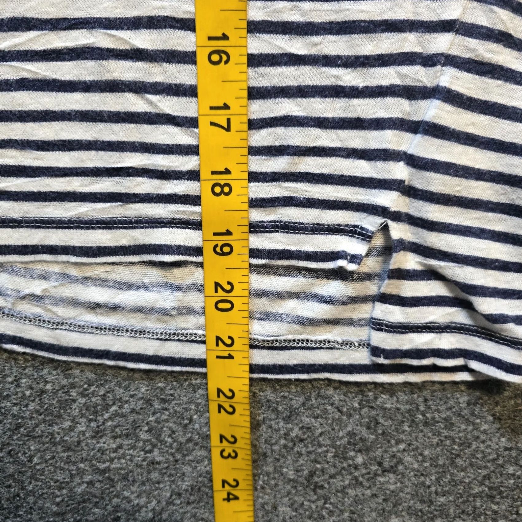 Vintage Pure Top Womens Size 10 Blue White Linen Short Sleeve Boxy Casual Size L / US 10 / IT 46 - 6 Thumbnail
