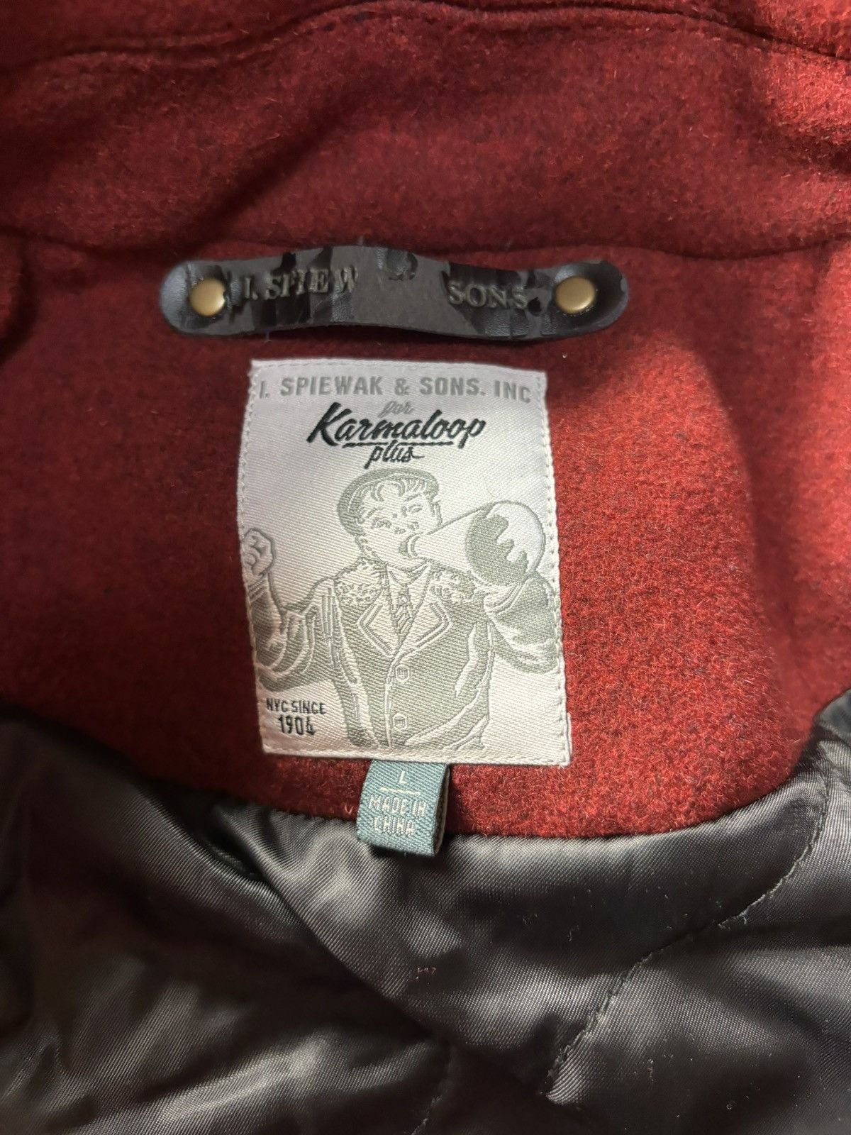 I. Spiewak And Sons Spiewak X Karmaloop Wool PeacoatJacket – Red – Size L Size US L / EU 52-54 / 3 - 4 Thumbnail