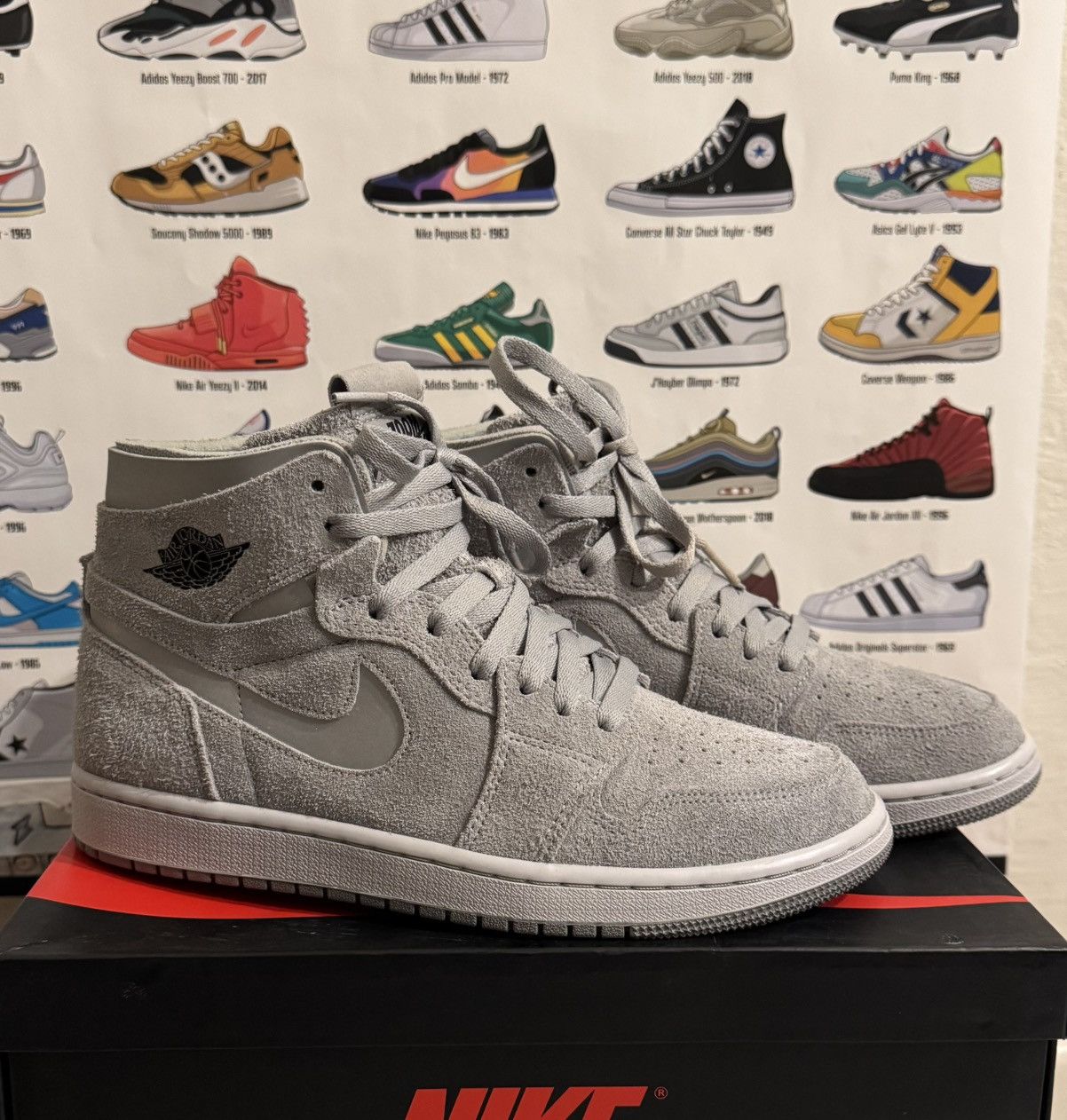 Jordan Brand Jordan 1 Zoom Air CMFT Grey Fog Size US 9.5 / IT 39.5 - 2 Thumbnail