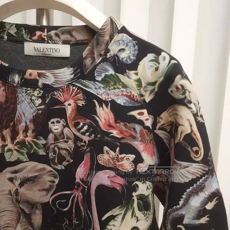Valentino Valentino Spring Black Cotton Printed Long Sleeve Sweatshir Size S / US 4 / IT 40 - 3 Thumbnail