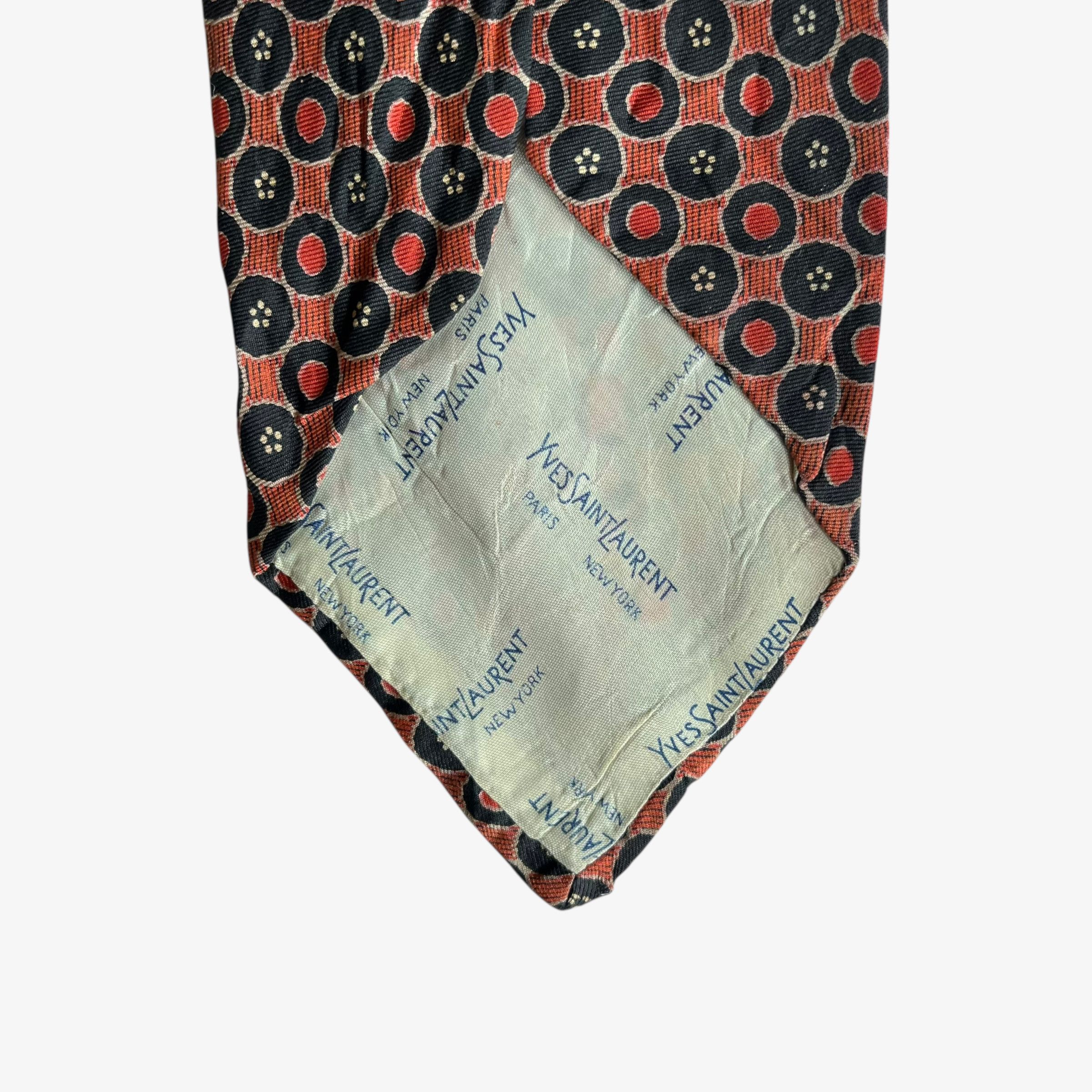 Yves Saint Laurent Vintage 80s Yves Saint Laurent YSL Geometric Print Silk Tie Size ONE SIZE - 4 Thumbnail