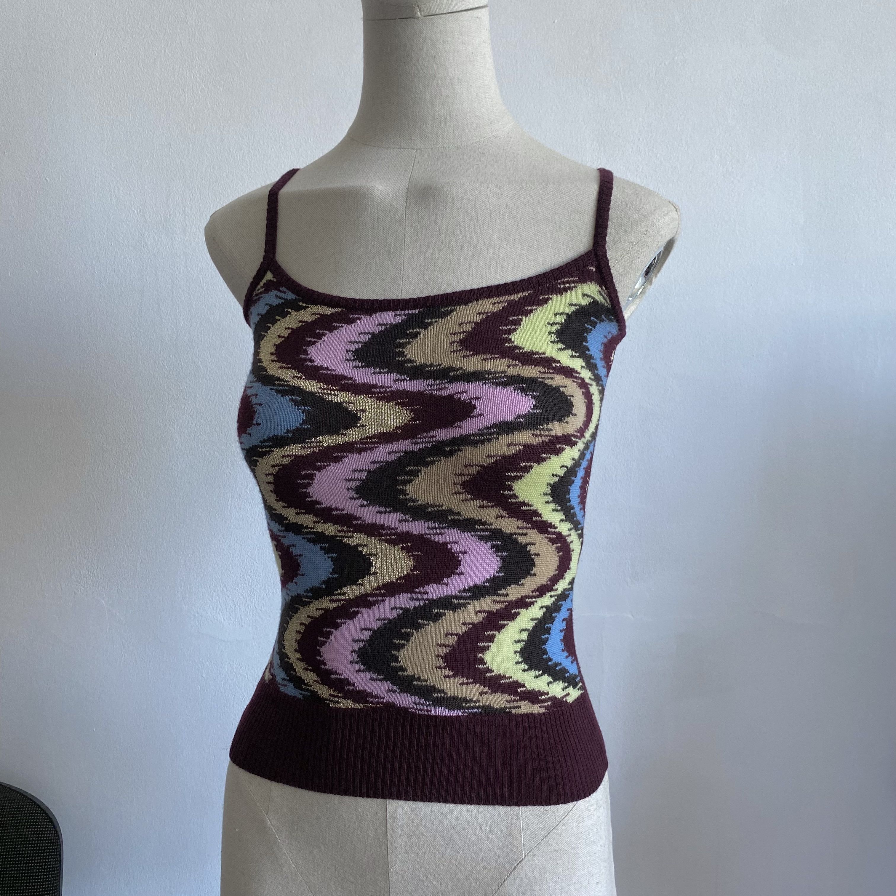 Dolce & Gabbana 💎 Dolce & Gabbana Striped Wool Tank Top Y2K Size M / US 6-8 / IT 42-44 - 1 Thumbnail