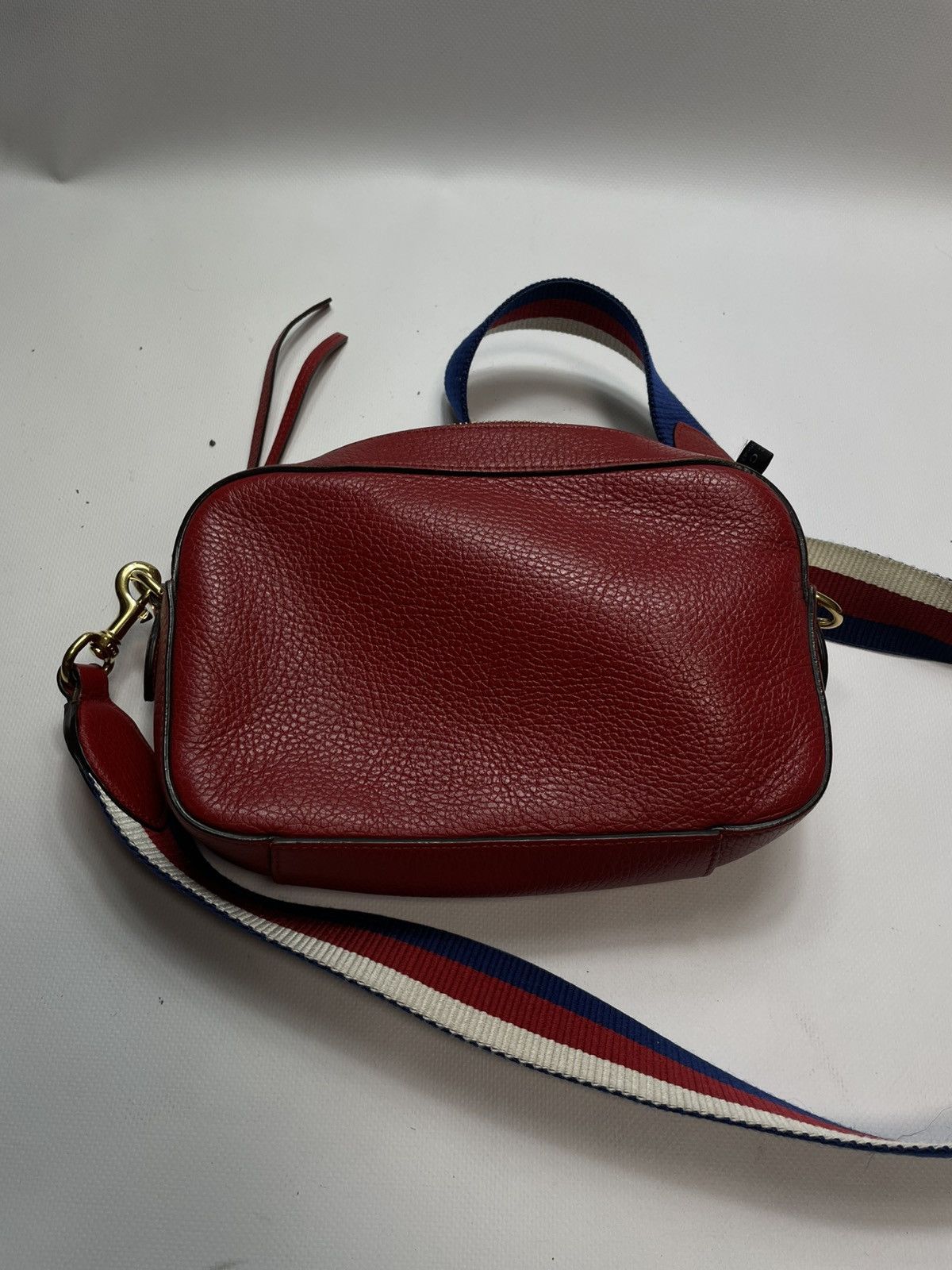Gucci Gucci Red Leather Kingsnake Print Camera Bag Size ONE SIZE - 9 Thumbnail