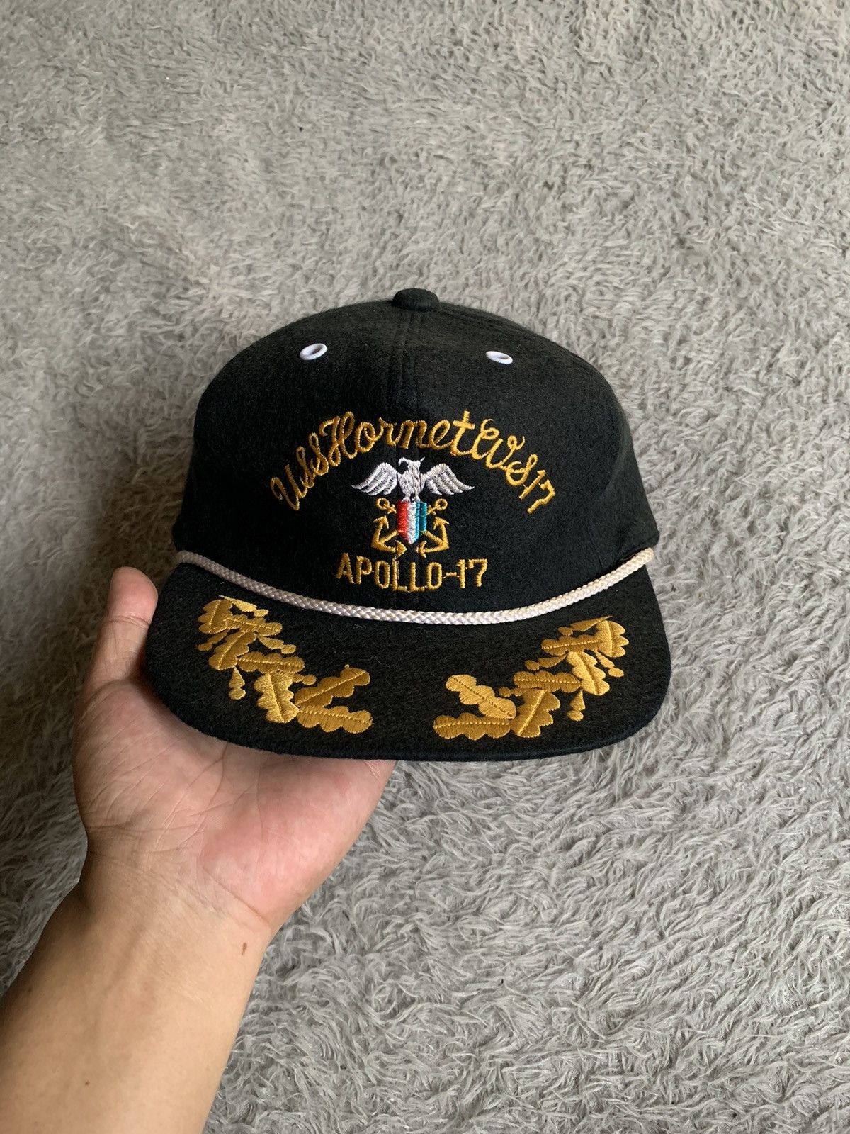 Vintage Vintage 70s Uss Hornet Cvs 17 Apollo-17 Rope Hat Military Size ONE SIZE - 1 Thumbnail