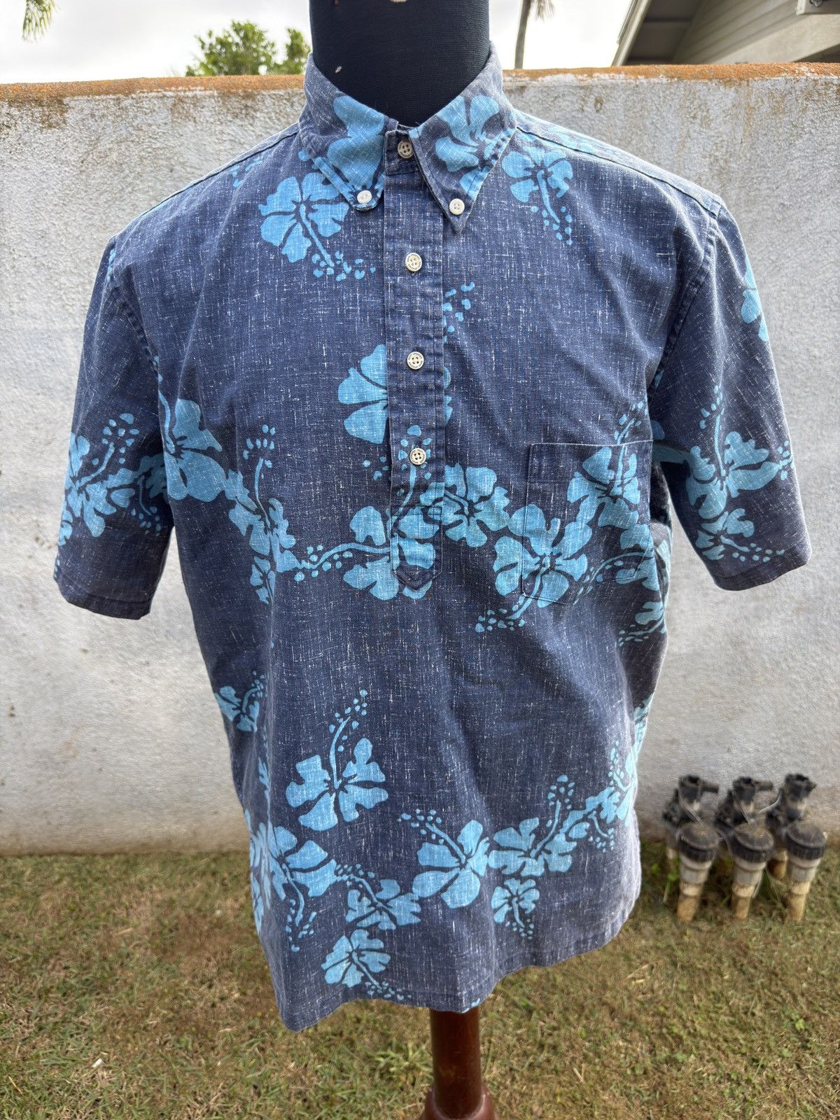 Reyn Spooner PreOwned Reyn Spooner Blue Hawaiian Print Men's M Size US M / EU 48-50 / 2 - 1 Thumbnail