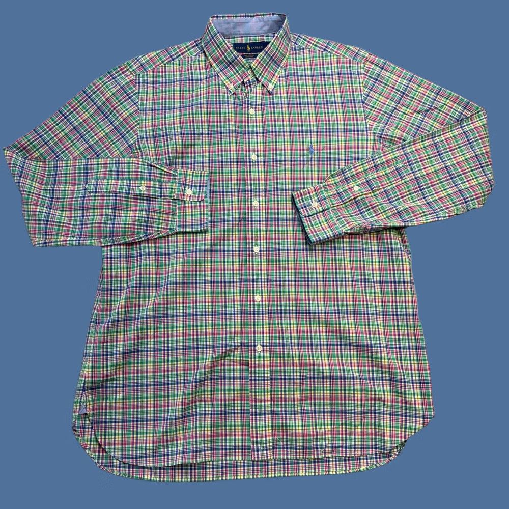 Polo Ralph Lauren Polo Ralph Lauren Shirt Mens L Colorful Bright Plaid Cotton Stretch Preppy Size US L / EU 52-54 / 3 - 1 Thumbnail