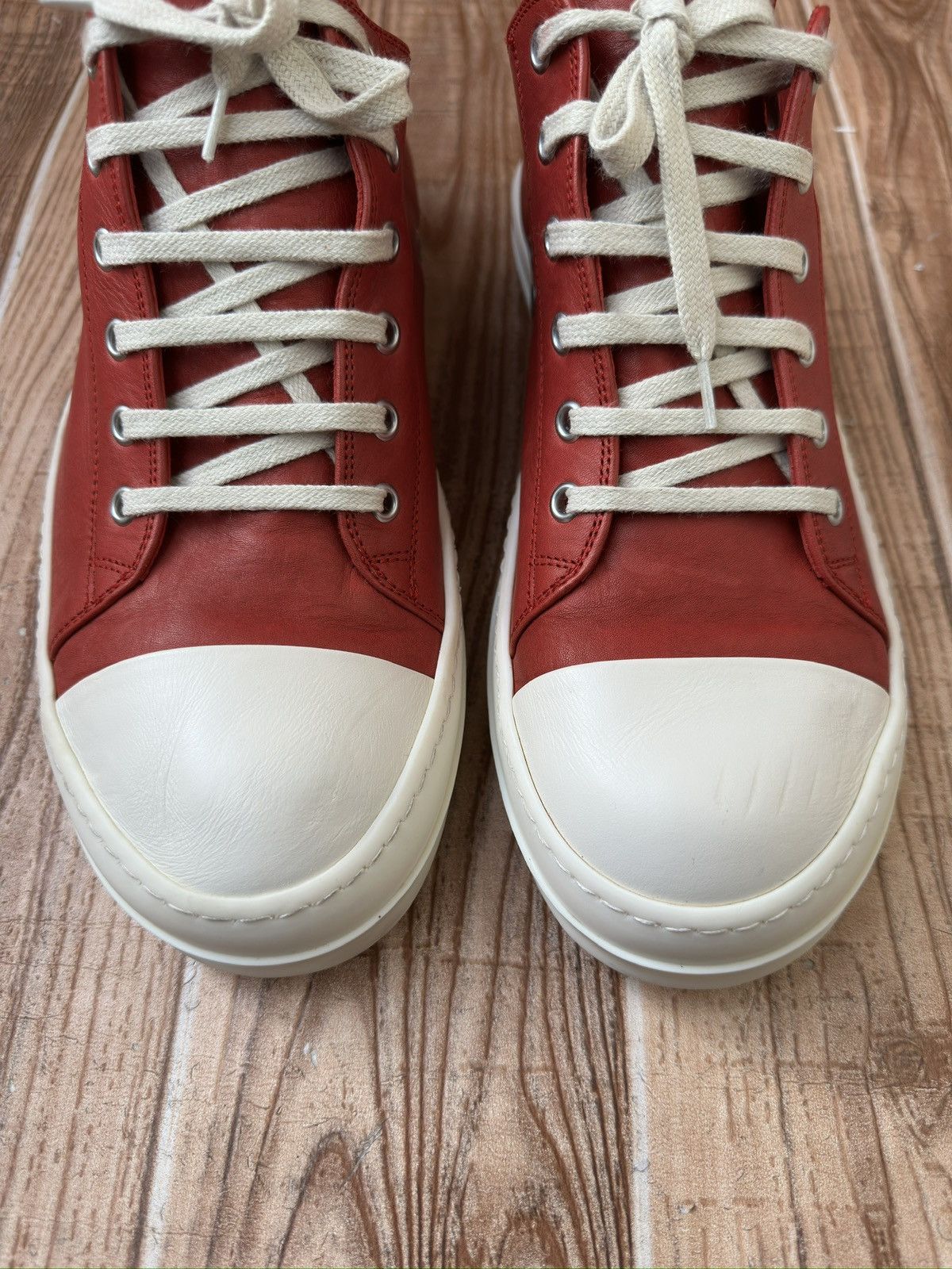Rick Owens Rick Owens Ramone Low Cardinal Red. Size US 9 / EU 42 - 6 Thumbnail