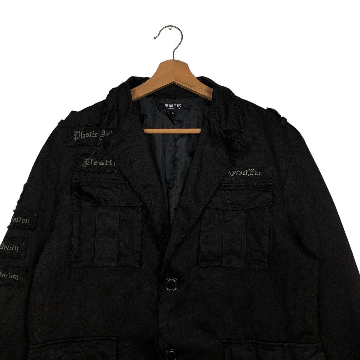 In The Attic 🔥VINTAGE BIKER PUNK JACKET DISTRESSED IN THE ATTIC Size US L / EU 52-54 / 3 - 5 Thumbnail