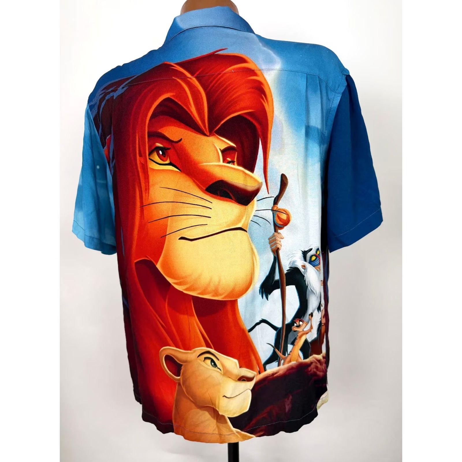 Disney VINTAGE Disney Lion King Shirt Medium Simba Mufasa Rafiki All Over Print AOP Rayon Men M Size US M / EU 48-50 / 2 - 6 Thumbnail