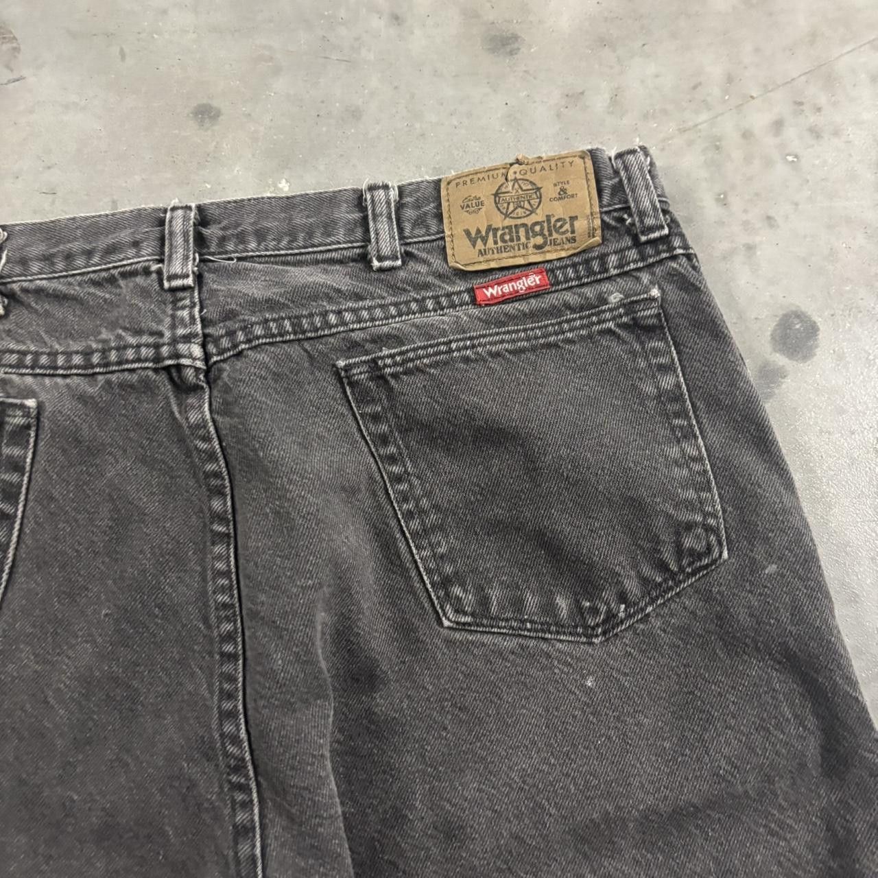 Vintage Crazy Vintage 90s Faded Black Grunge Denim Jeans! 35x30 Size US 35 - 7 Thumbnail
