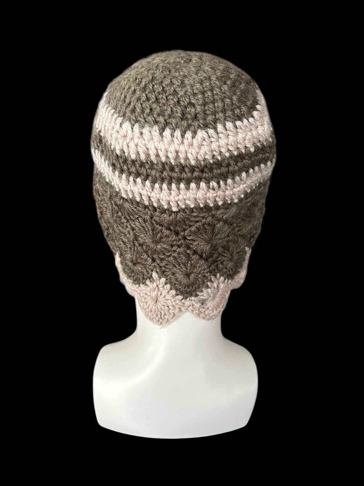Japanese Brand × Kapital × Vintage Rare Crochet Knitted Handmade Big Beanie Hats ☠️☠️ Size ONE SIZE - 3 Thumbnail