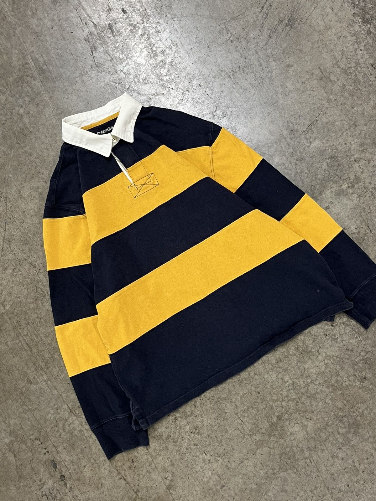Polo Ralph Lauren × Vintage Vintage striped rugby shirt preppy streetwear hype y2k Size US L / EU 52-54 / 3 - 3 Thumbnail