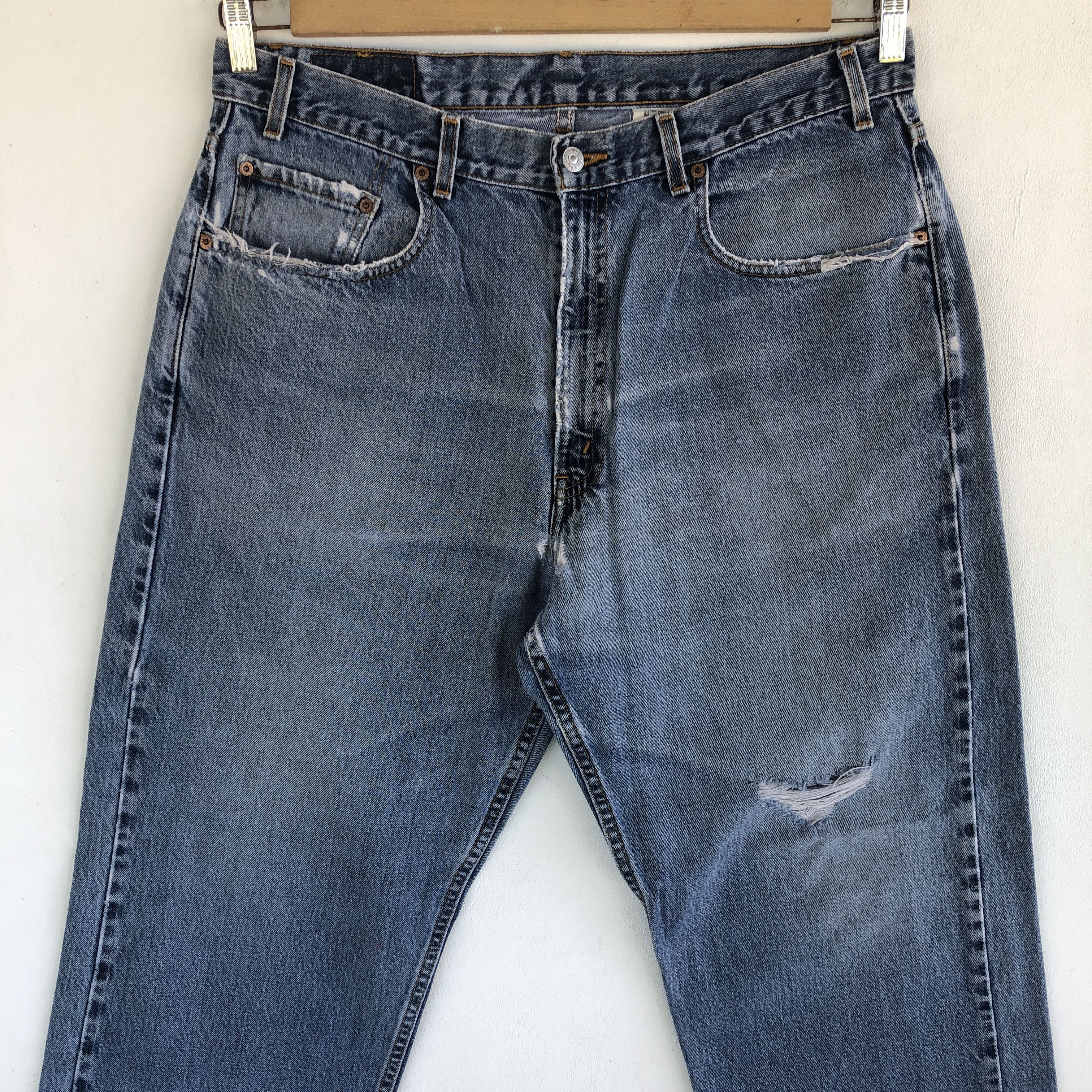Levi's Vintage Distressed Levis Baggy Jeans Faded Levi's 569 Denim Size US 34 / EU 50 - 3 Thumbnail