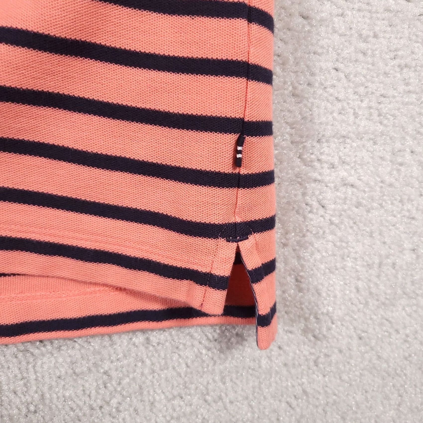 Nautica Nautica Polo Shirt Mens Large Pink Navy Striped Short Sleeve Deck Performance Shirt Size US L / EU 52-54 / 3 - 6 Thumbnail