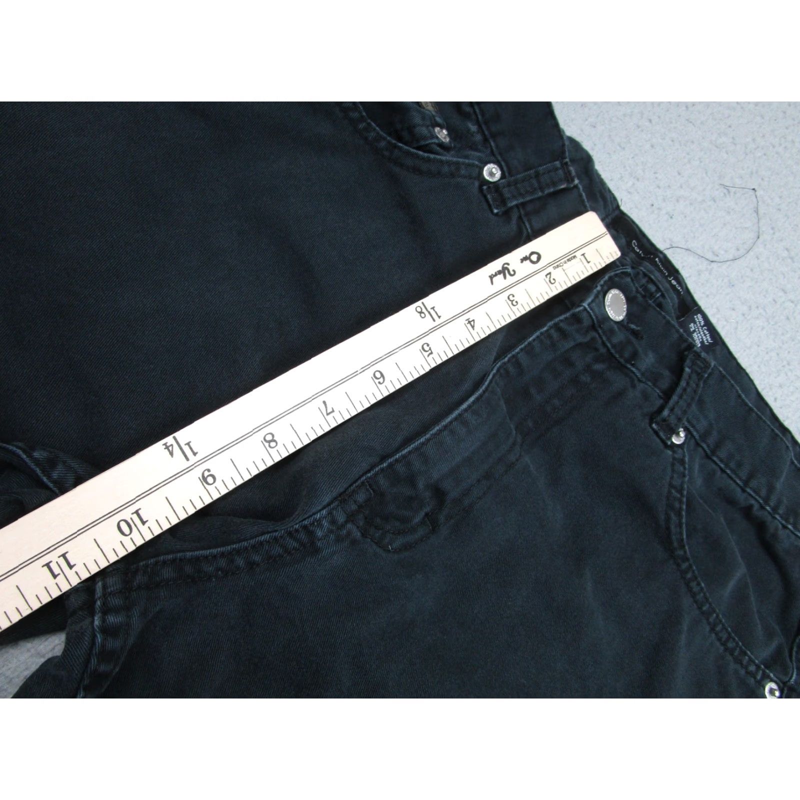 Vintage Calvin Klein Jeans Mens 30 Black Straight Leg Denim Pants Cotton Size US 30 / EU 46 - 6 Thumbnail