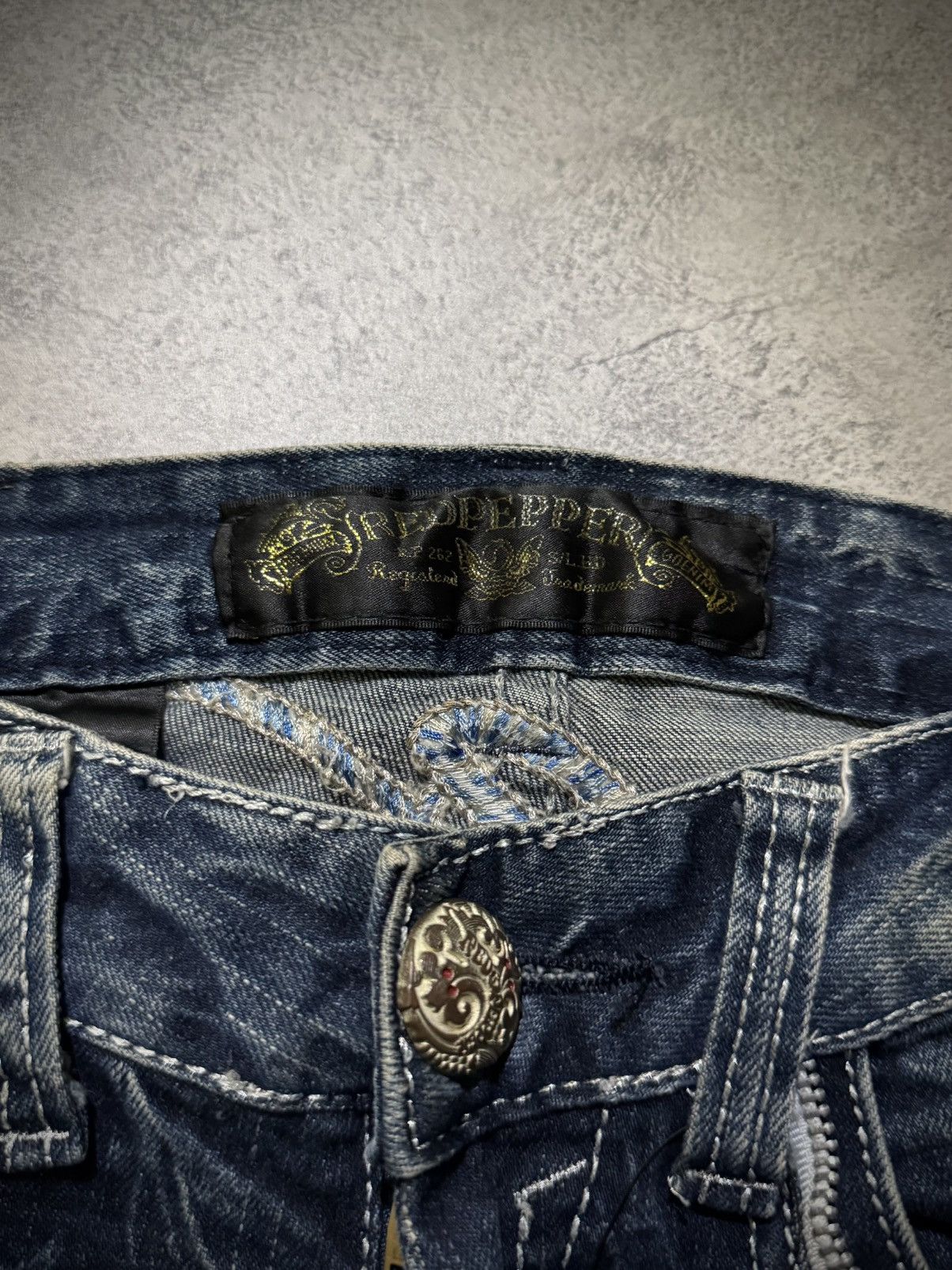 Hysteric Glamour Y2k Red Peppers skull studded ifsixwasnine bootcut jeans Size US 29 - 12 Thumbnail