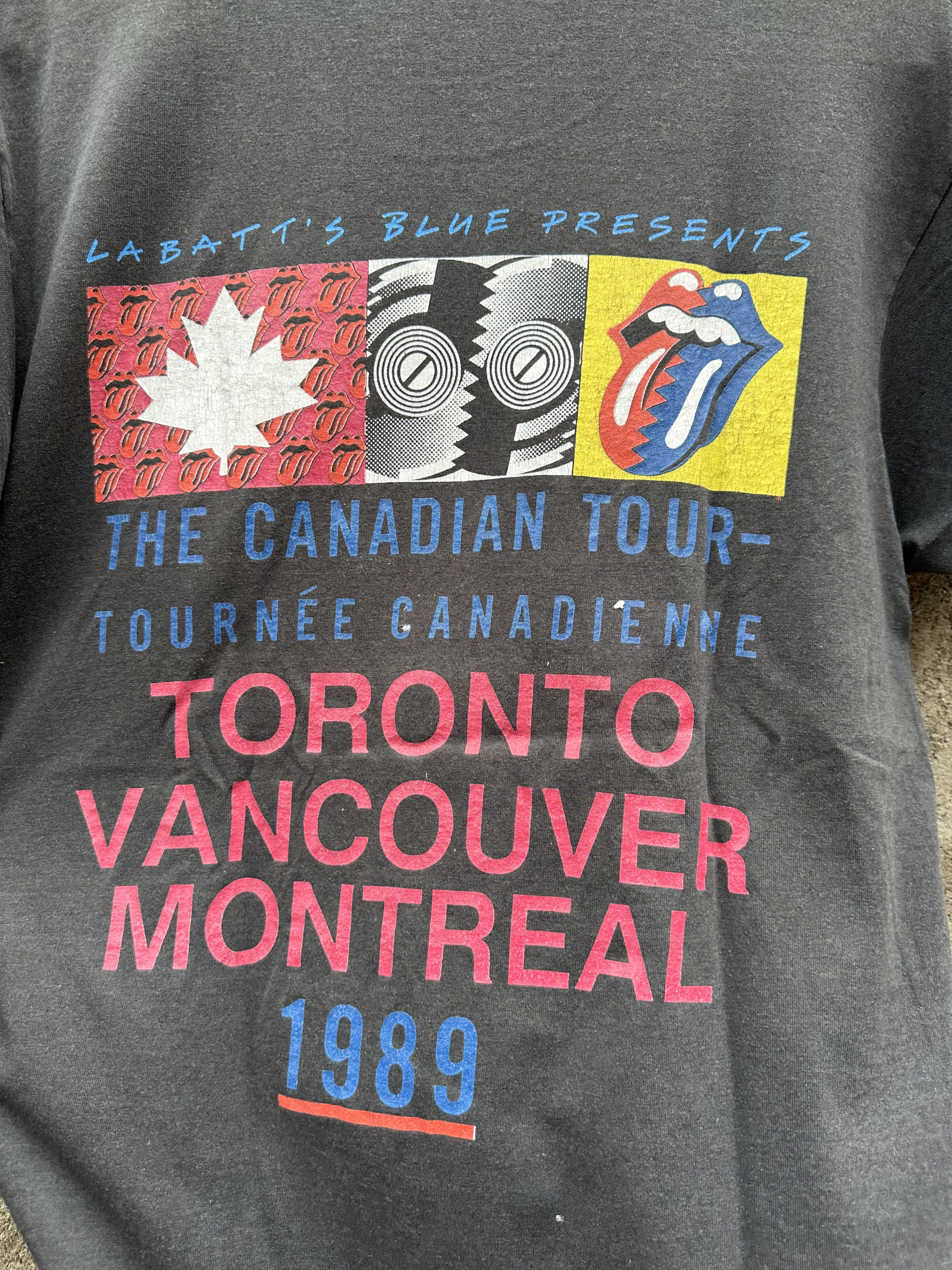 The Rolling Stones Vintage Rolling Stones 1989 Canadian Tour T-Shirt Size US L / EU 52-54 / 3 - 4 Thumbnail