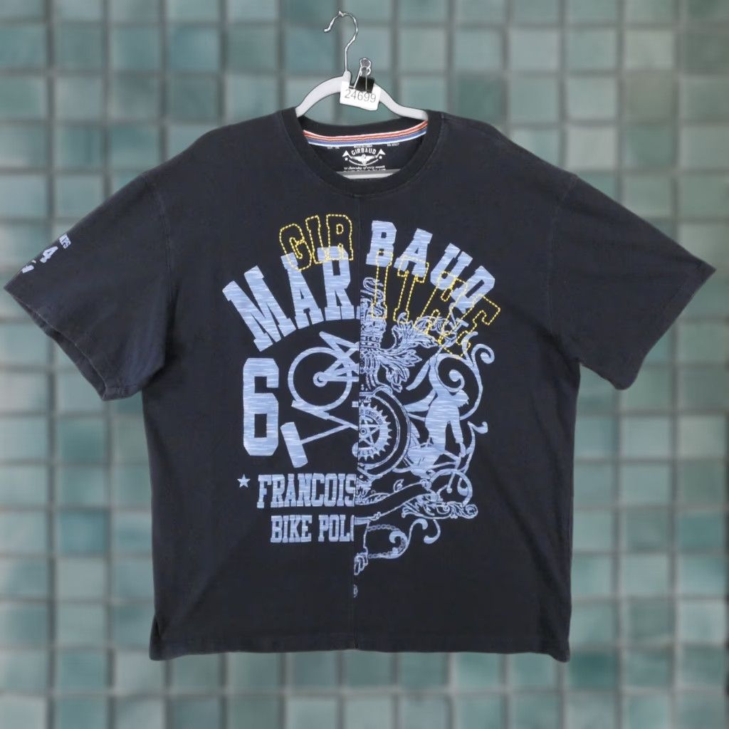 Girbaud T-Shirt Mens XXL Navy Short Sleeve Bike Polo Club Tournament Shirt