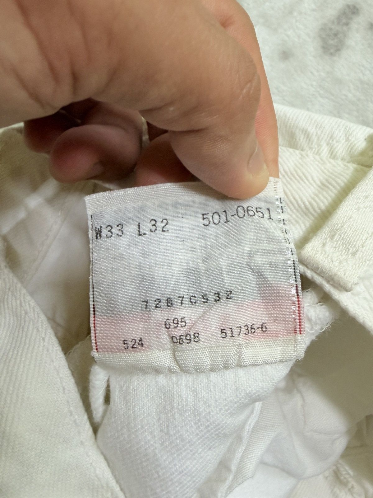 Levi's Levi’s 501 Original White Straight Leg Button Fly Denim Size US 31 - 17 Thumbnail