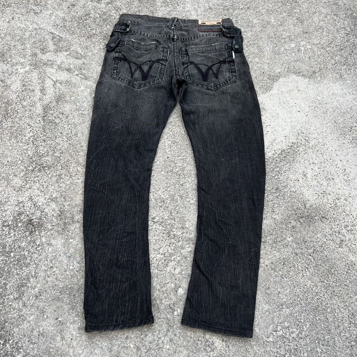 Japanese Brand “y2k style” TOUGH JEANSMITH BLACK WASHED DENIM PANTS Size US 31 - 11 Thumbnail