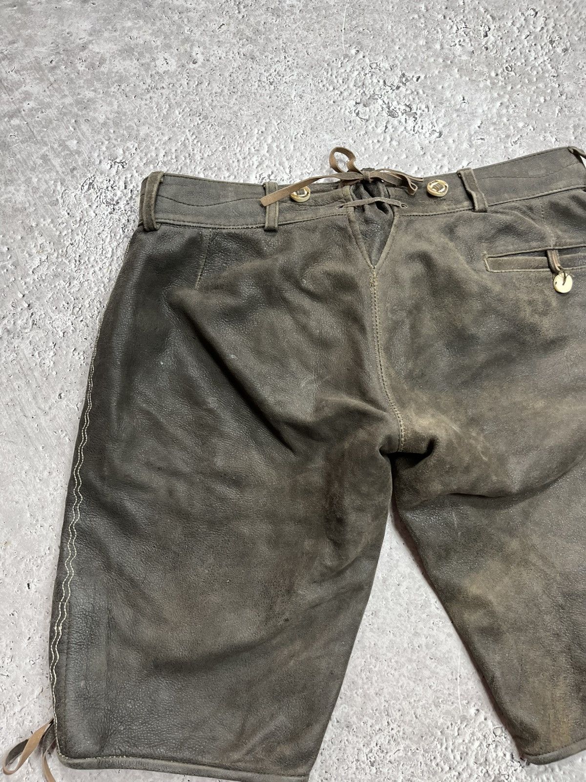 Leather Vintage Country Maddox Lederhosen Leather Shorts Bavarian 40 Size US 32 / EU 48 - 12 Thumbnail
