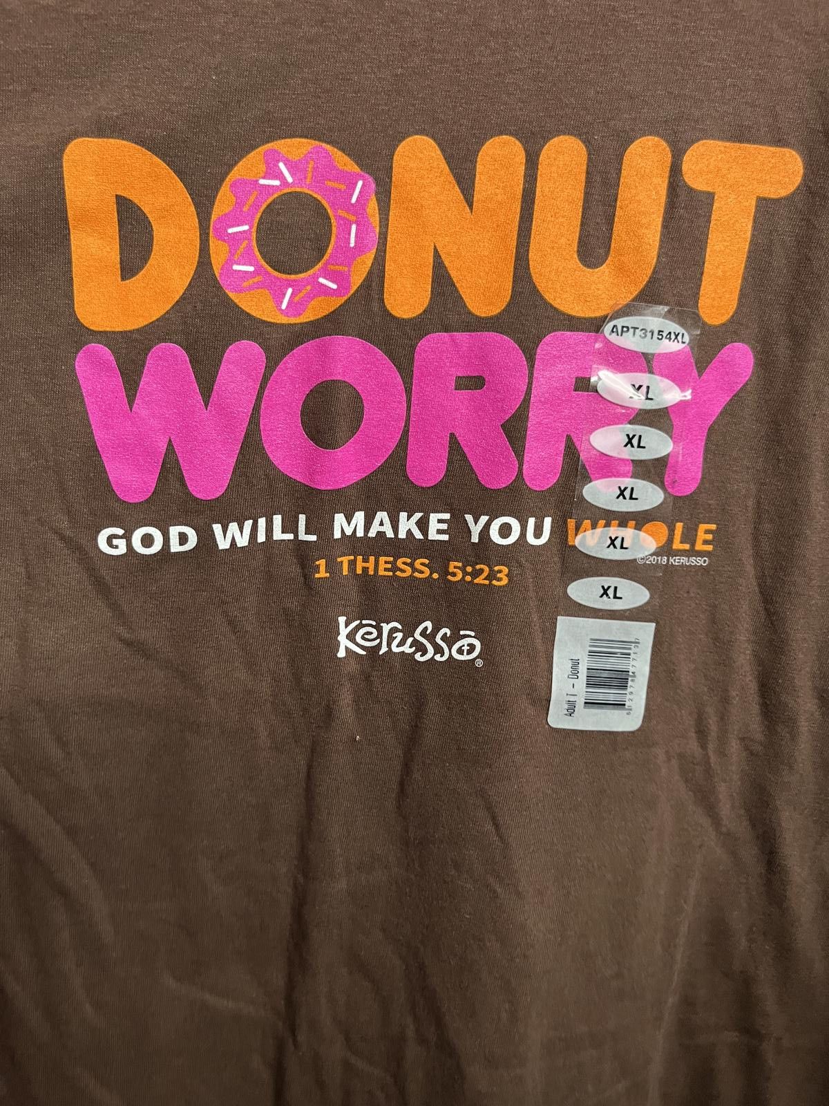 Designer Religious Tee Donut Worry Christian T-shirt - Donut Holes XL Size US XL / EU 56 / 4 - 3 Thumbnail