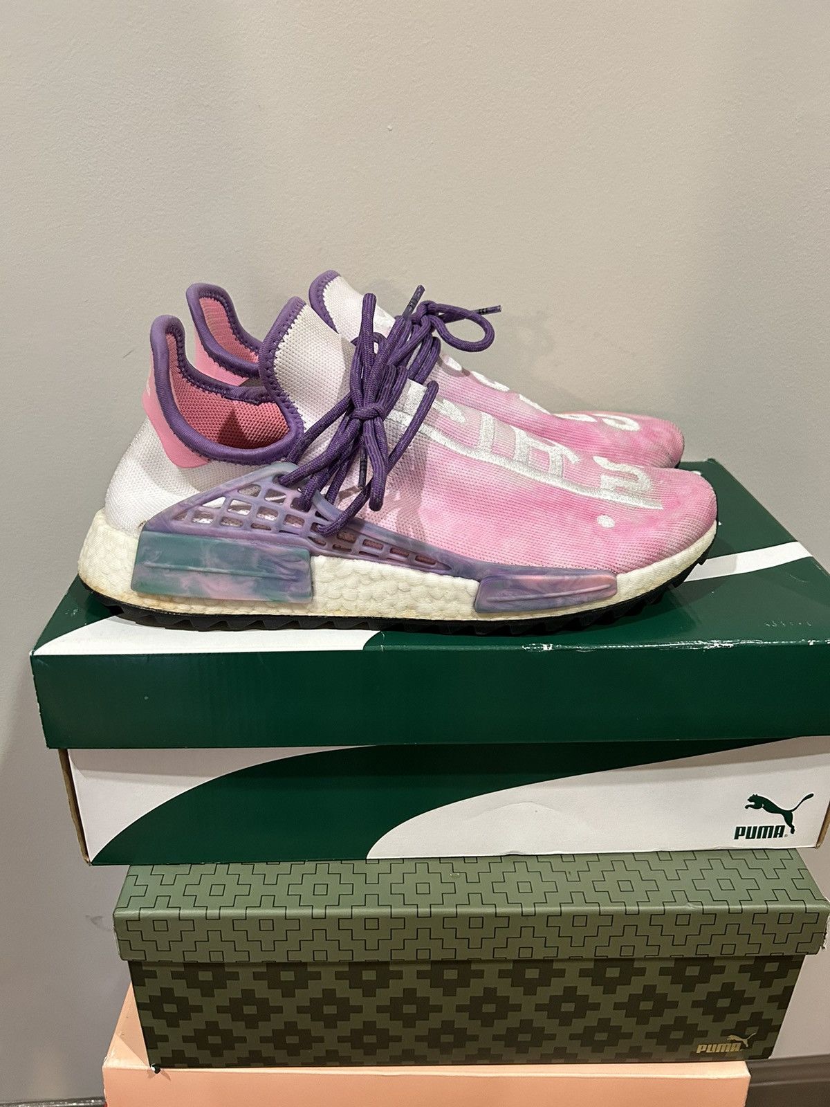 Adidas × Pharrell Adidas Pharrell x NMD Human Race Trail 'Holi Festival' |Pink Size US 11 / EU 44 - 2 Thumbnail