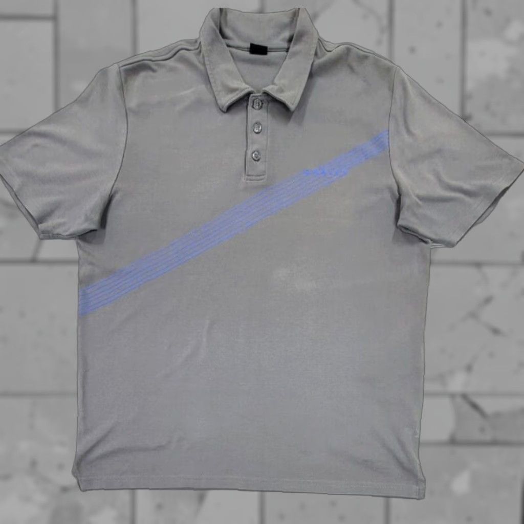 Oakley Oakley Polo Shirt Golf Colorblock Gray White Striped Short Sleeve Men L Size US L / EU 52-54 / 3 - 1 Thumbnail