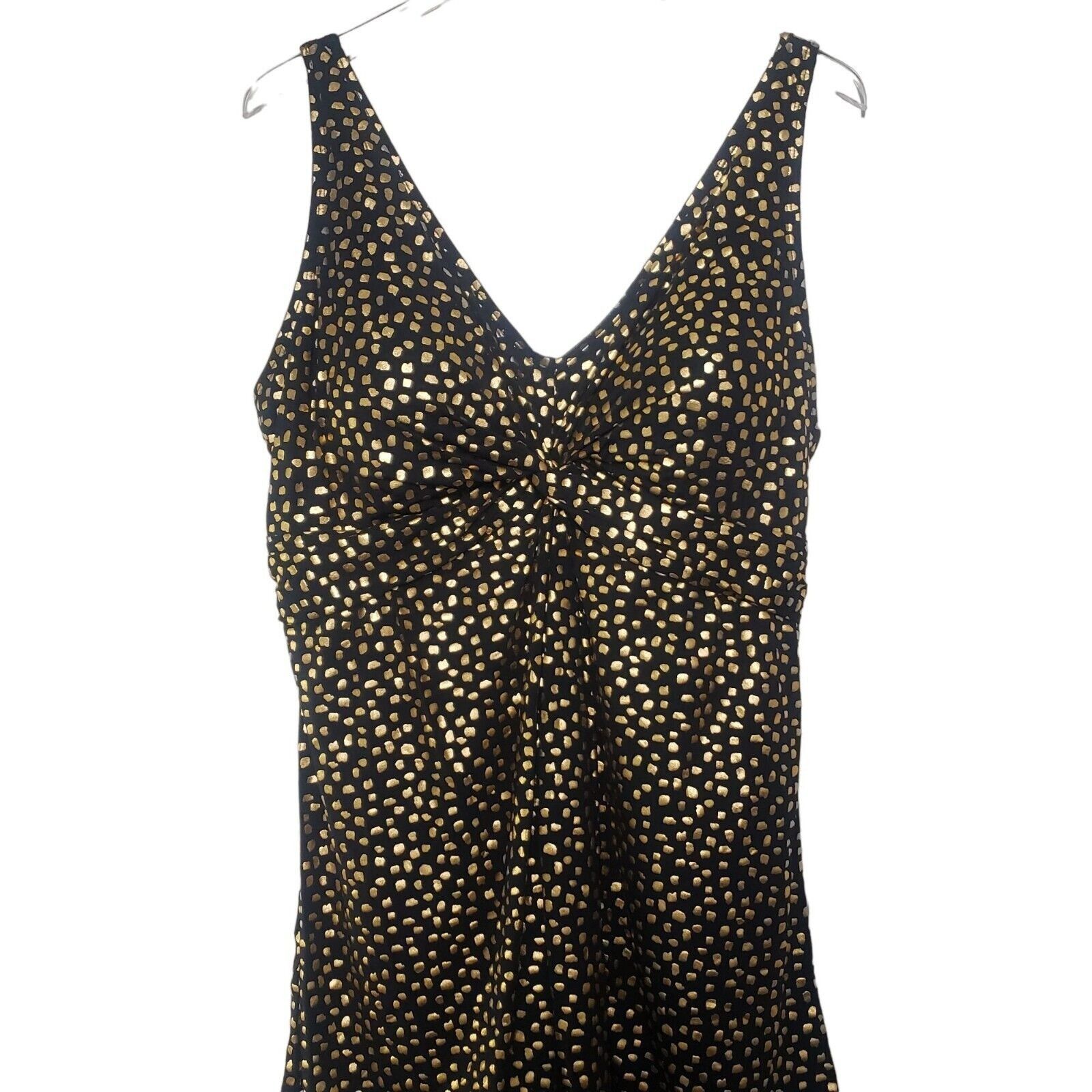 Designer Swim 365 Skirted Swim Dress Womens Size 24 Black Gold Size 4XL / US 24-26 - 1 Thumbnail