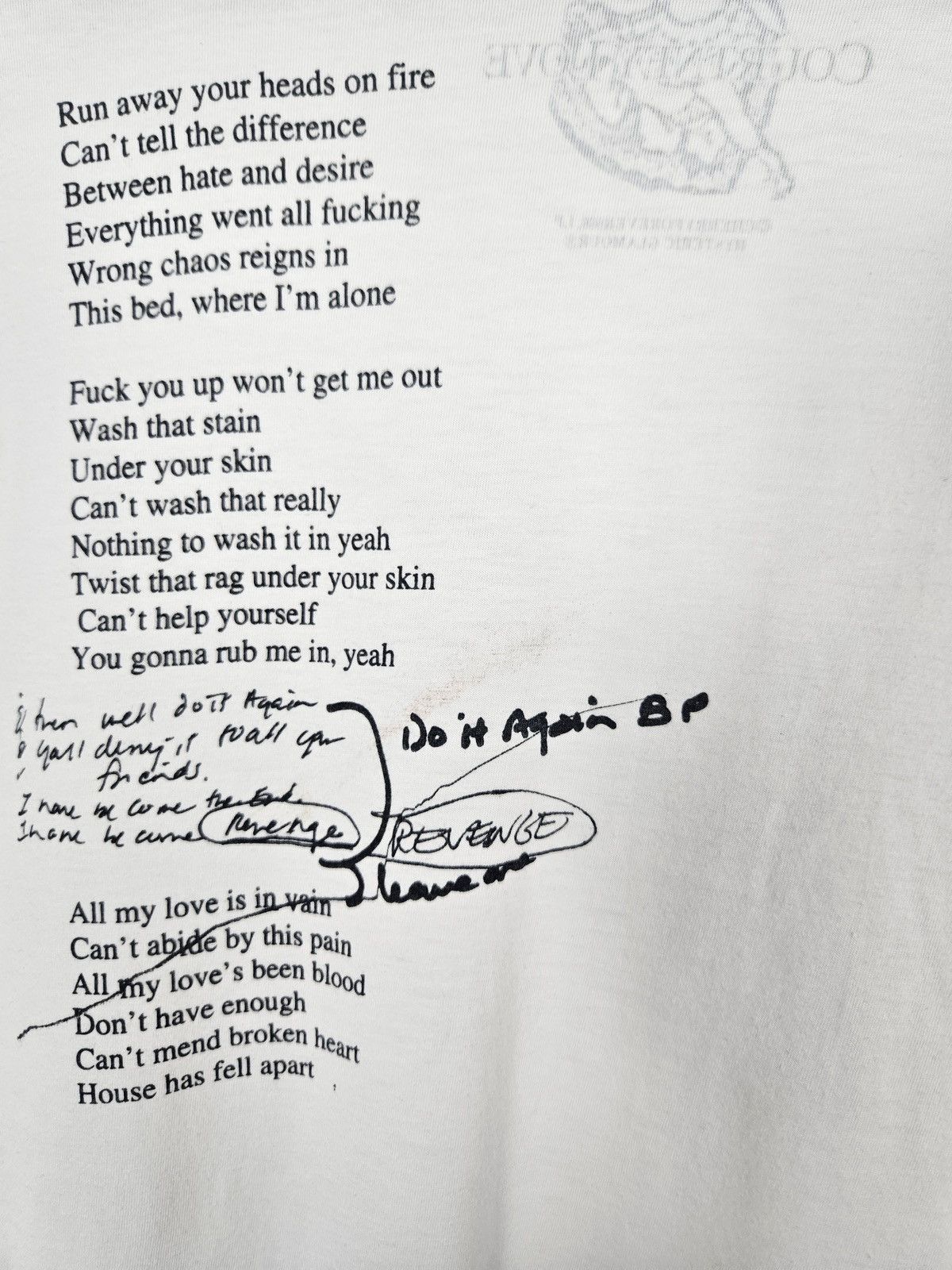 Hysteric Glamour Hysteric Glamour Courtney Love Hole I Will be Swan shirt Size US L / EU 52-54 / 3 - 4 Thumbnail