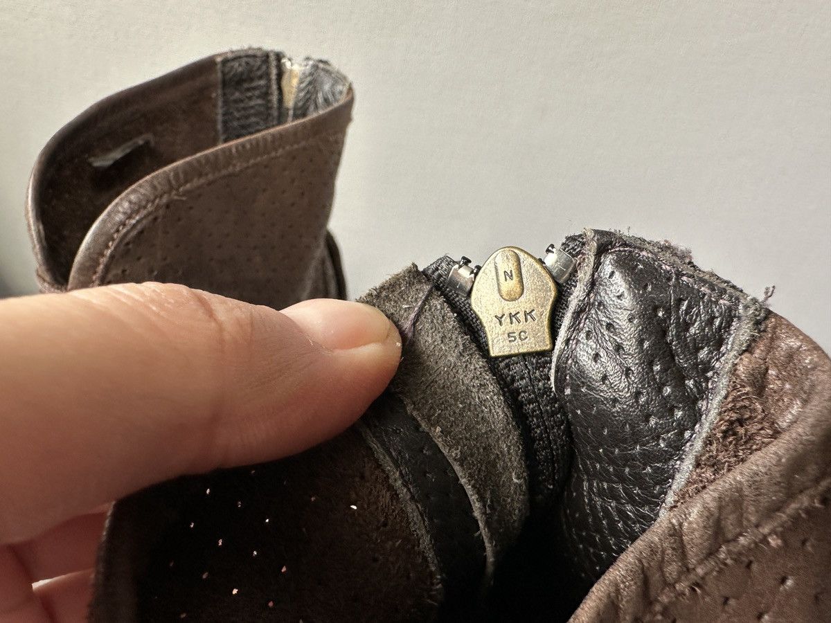 Belstaff BELSTAFF Agnes Vent Brown Leather Ankle Boots Perforated Size US 9 / IT 39 - 12 Thumbnail