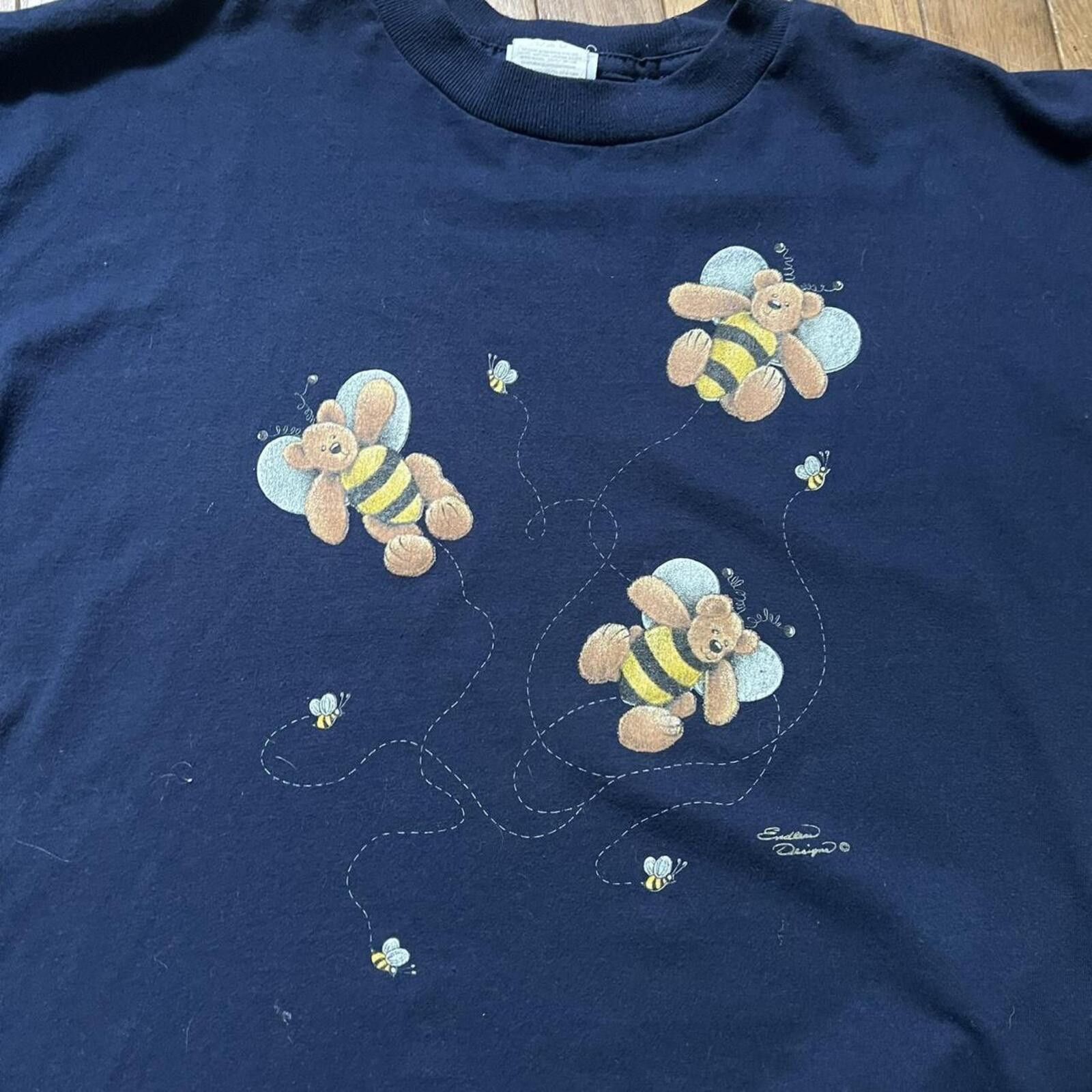 Jerzees Vintage 90s Jerzees Bee Bear Tee Size L / US 10 / IT 46 - 2 Thumbnail