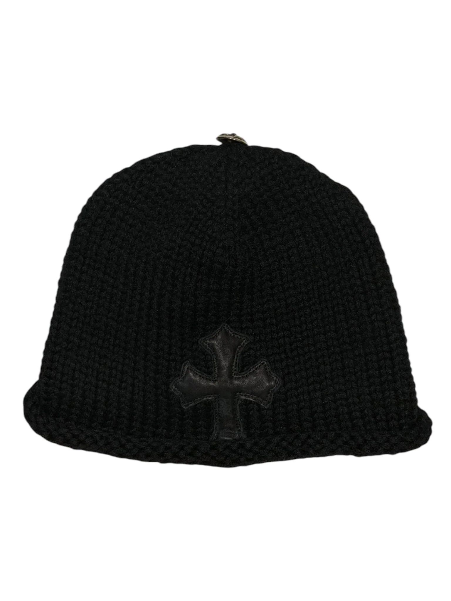 Chrome Hearts Black Cross Patch Beanie Size ONE SIZE - 1 Thumbnail