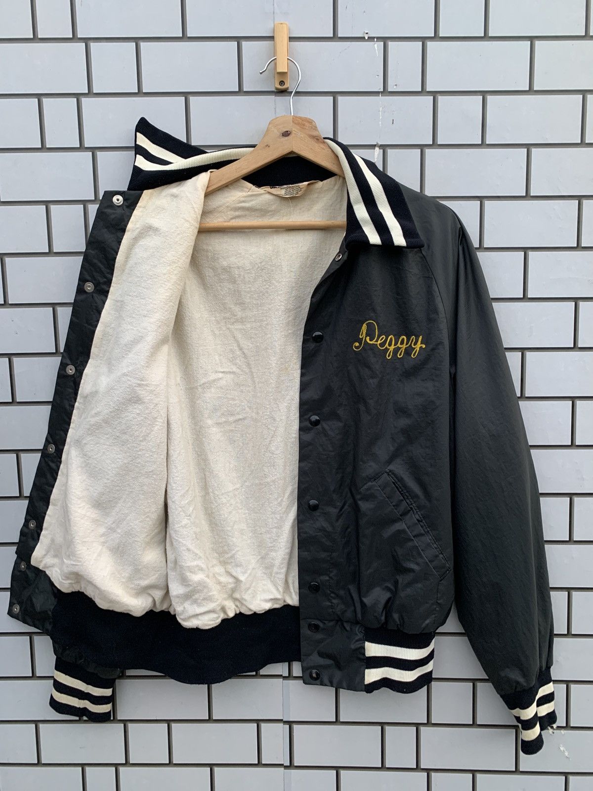 Vintage Vintage 80s Peggy Bon Alleson Athletic Work Bomber Jacket Size US M / EU 48-50 / 2 - 2 Thumbnail