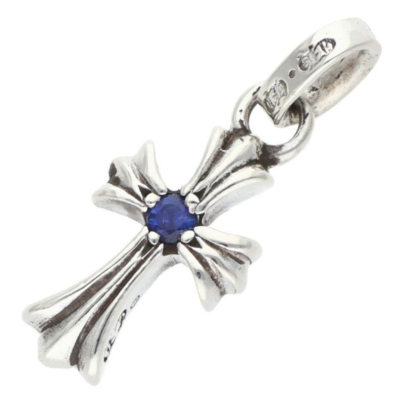 Chrome Hearts Chrome Hearts Silver Sapphire Charm Necklace Size ONE SIZE - 1 Thumbnail