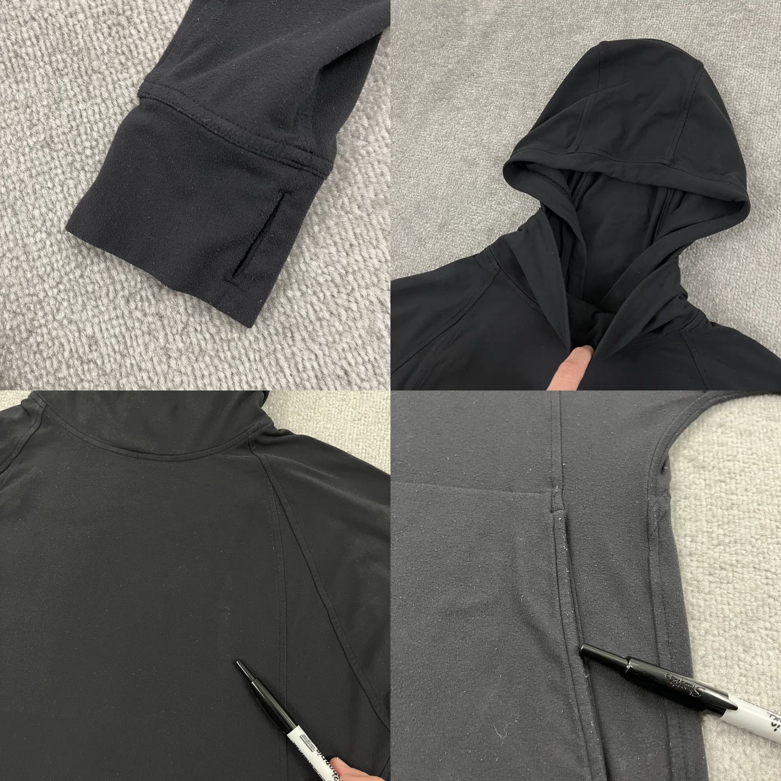 Lululemon Lululemon Hoodie Women Size 8 Black Active Fitness Running Performance High Neck Jacket Long Sleeve Pockets Thumbholes Athletic Regular Size Type Size M / US 6-8 / IT 42-44 - 8 Thumbnail