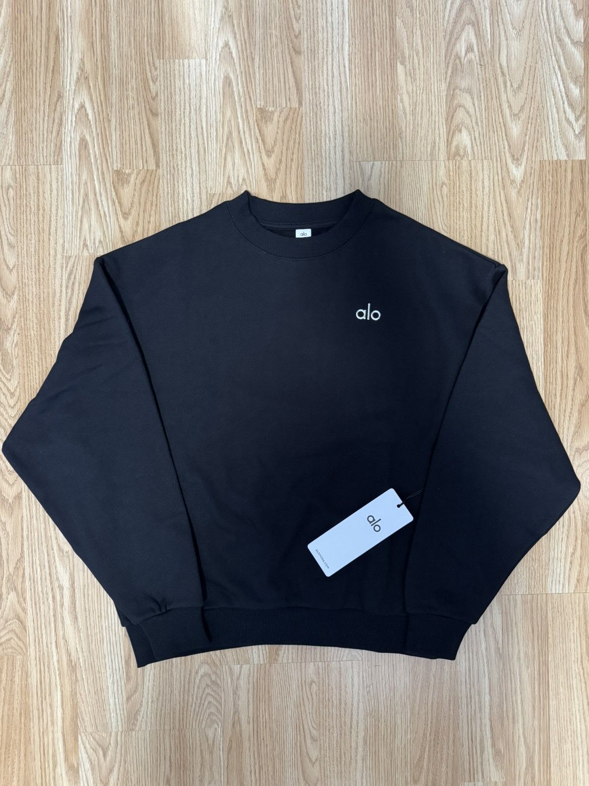 Alo Yoga Alo Yoga Accolade Black Crewneck Sweatshirt Size XS / US 0-2 / IT 36-38 - 1 Thumbnail