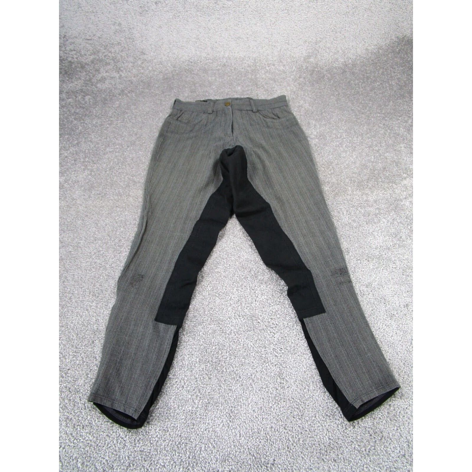 Ariat Ariat Womens Riding Pants 27 Gray Black Checks Equestrian 90s Cotton Blend Size 27" / US 4 / IT 40 - 1 Thumbnail