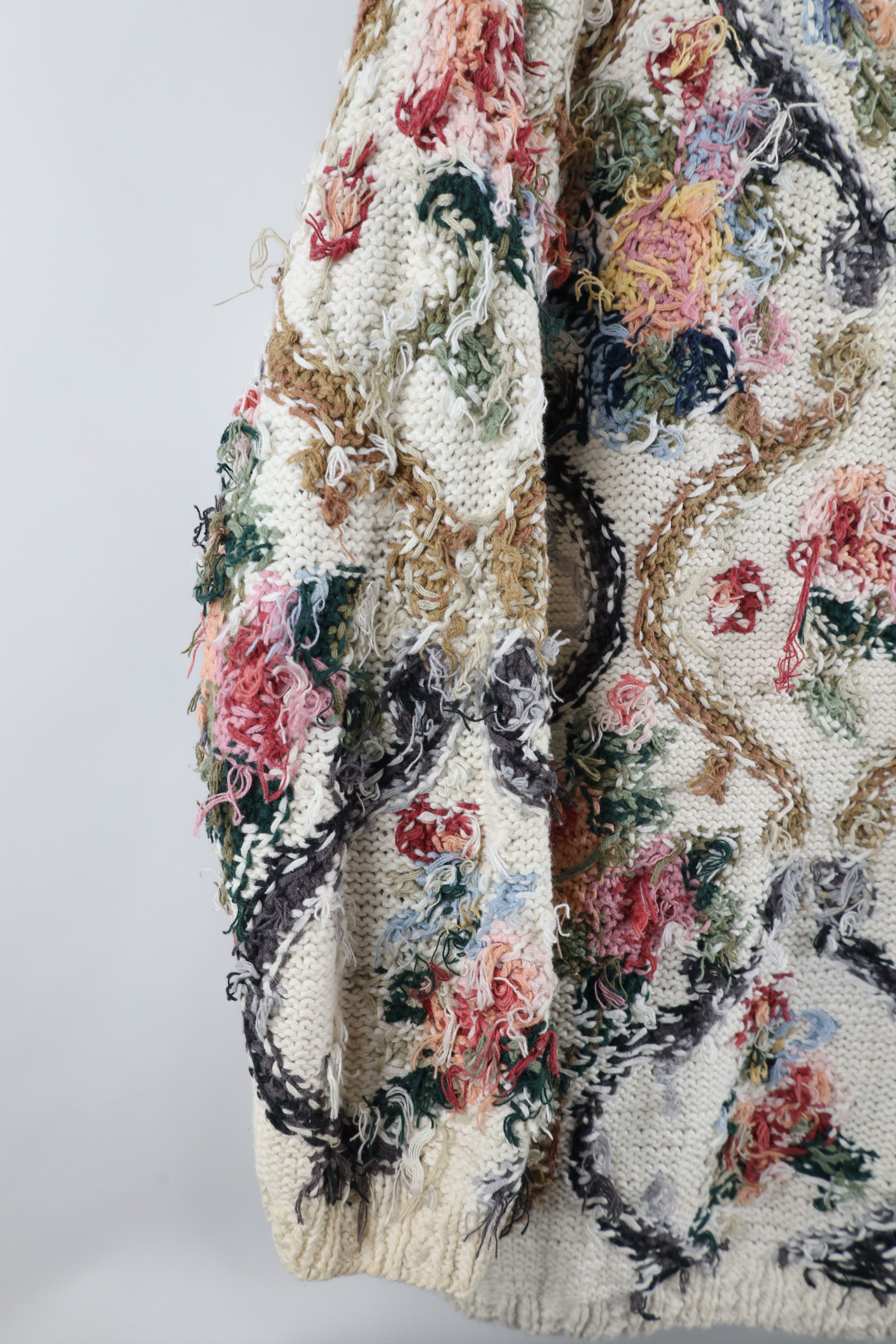 Vintage Vintage 90s Country Primitive Knit Flower Floral Sweater Size M / US 6-8 / IT 42-44 - 15 Thumbnail