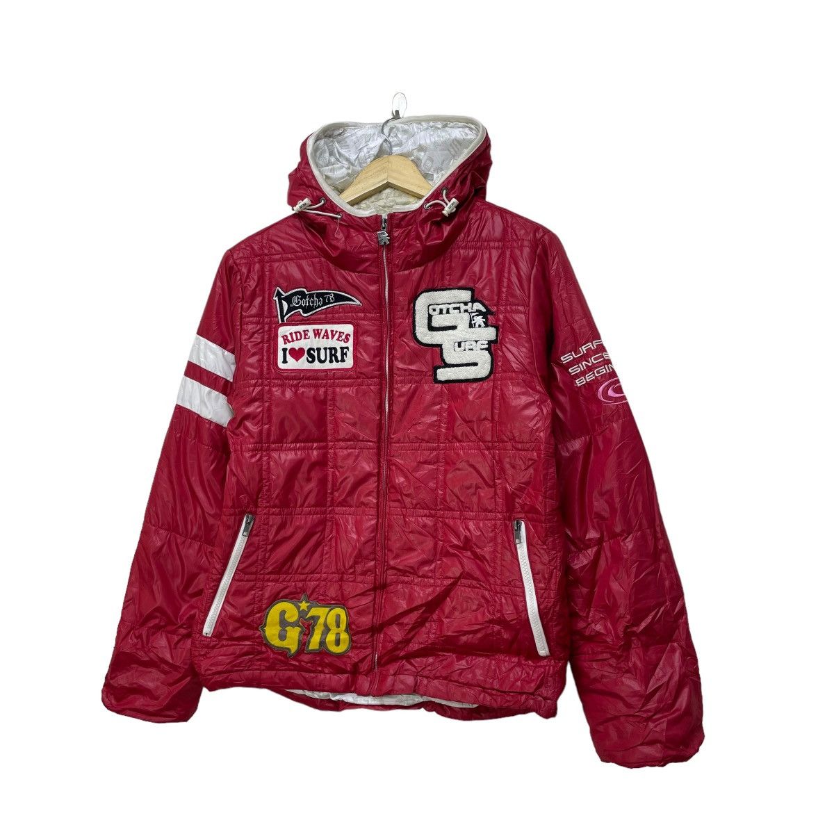 Vintage Gotcha Puffer Surf Hooded Jacket