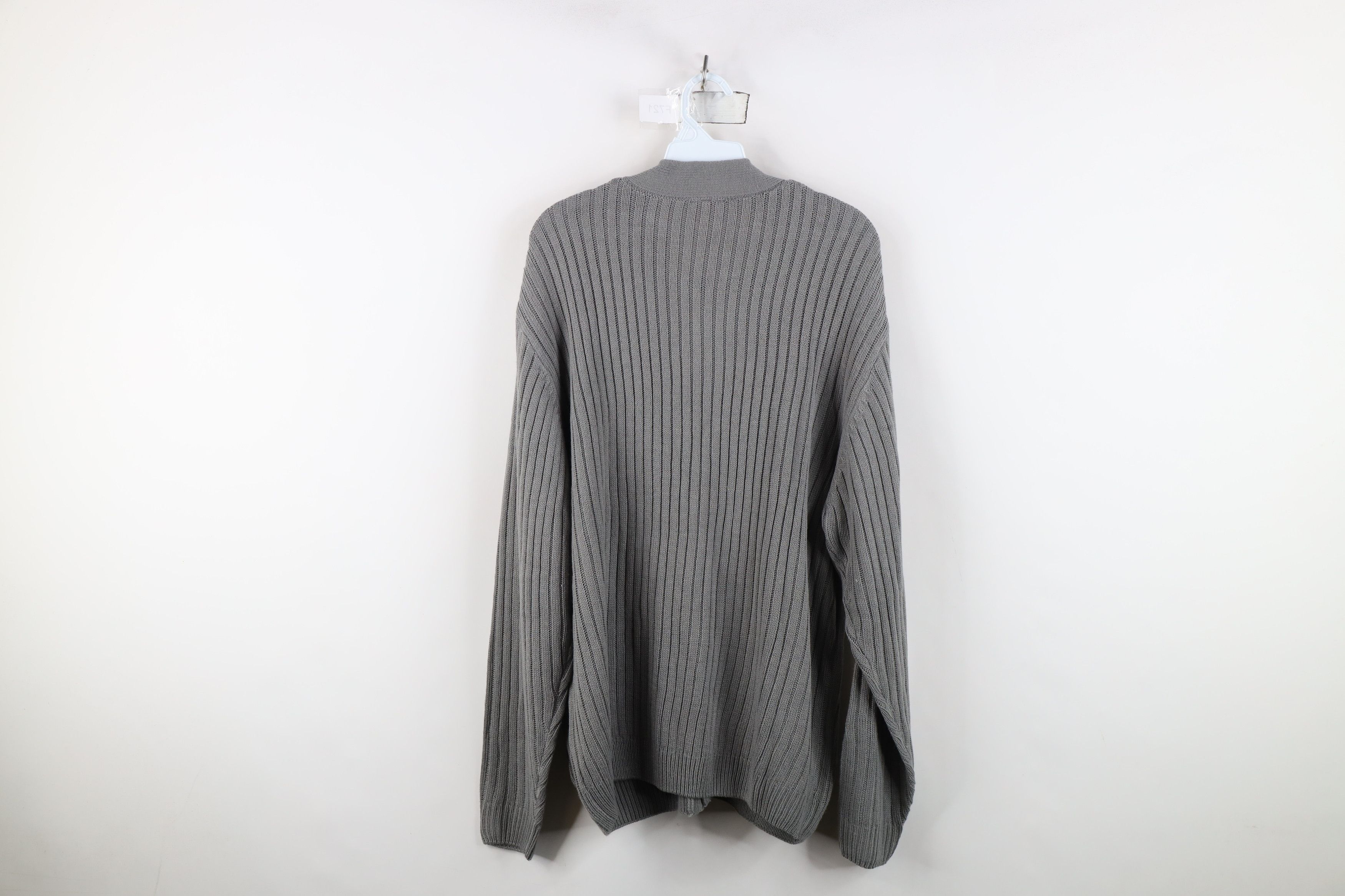 Vintage Deadstock Vintage 90s Streetwear Ribbed Cardigan Sweater Size US L / EU 52-54 / 3 - 8 Thumbnail
