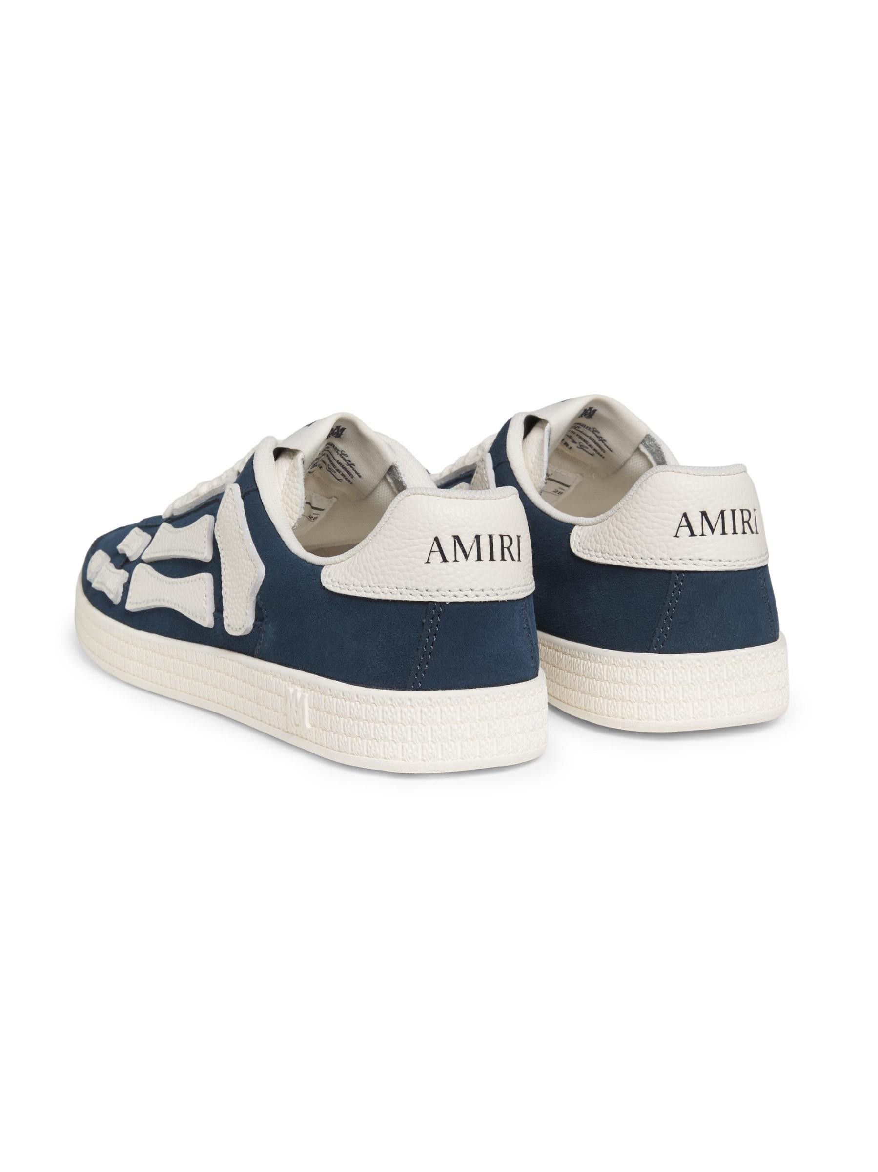 Amiri os11x1225 Pacific Bones Leather Sneakers in Blue/White Size US 11 / EU 44 - 3 Thumbnail