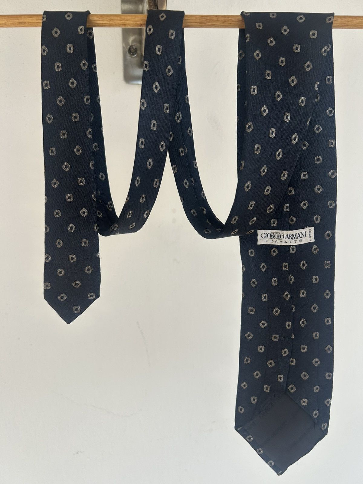 Armani Giorgio Armani Vintage Cravat Blue Size ONE SIZE - 2 Thumbnail