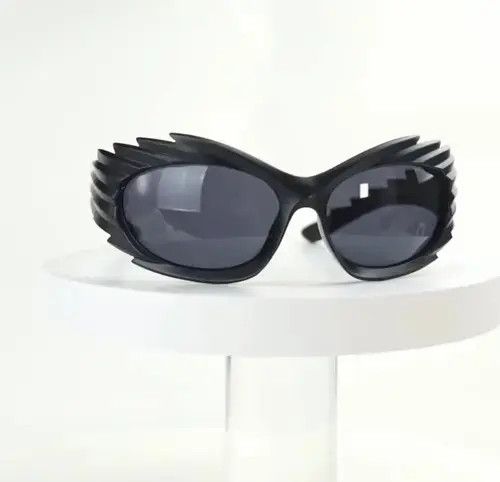 Jewelry Black Dystopian Spike Sunglasses Cyber Punk Archive Cosplay Size ONE SIZE - 2 Thumbnail