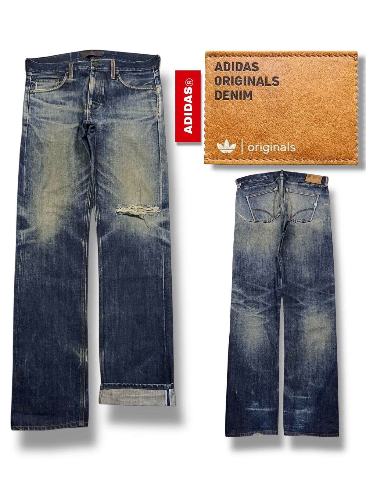 Adidas Vintage Adidas Originals Selvedge Denim Jeans 13.25oz | W35 Size US 35 - 1 Thumbnail