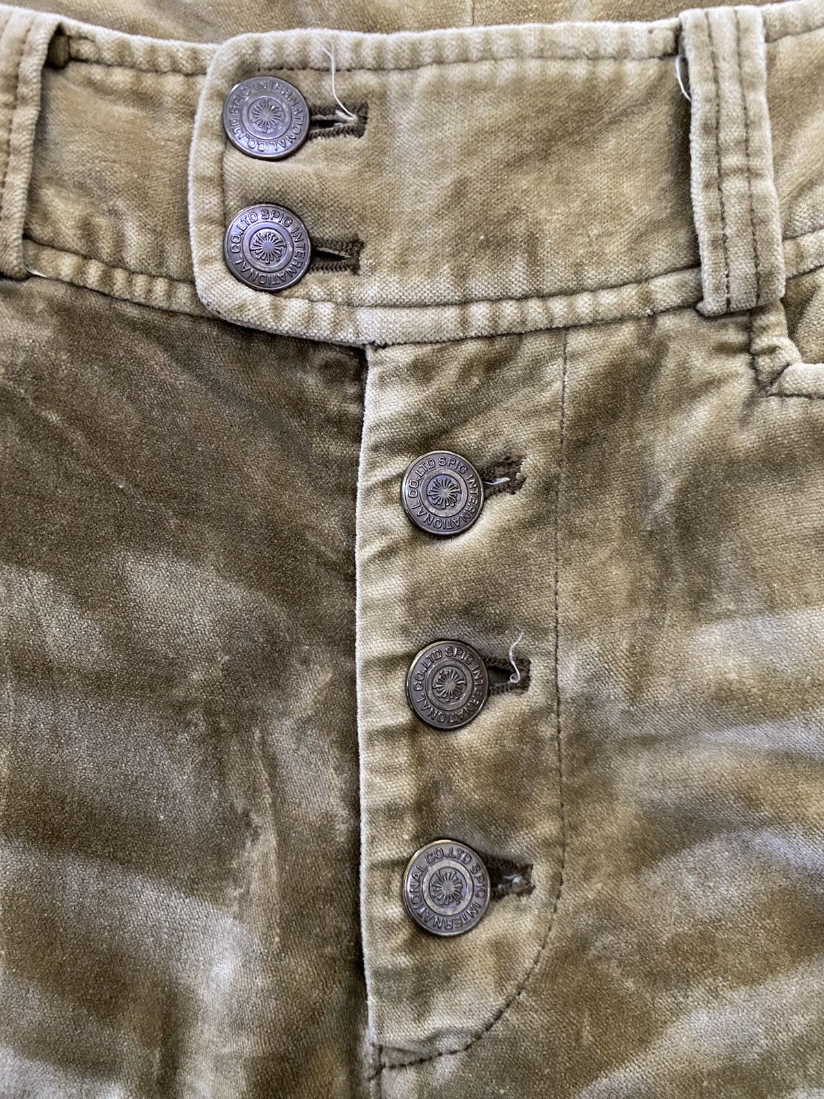 Japanese Brand FLARE TORNADO MART VELVET BUTTON UP Size US 33 - 9 Thumbnail