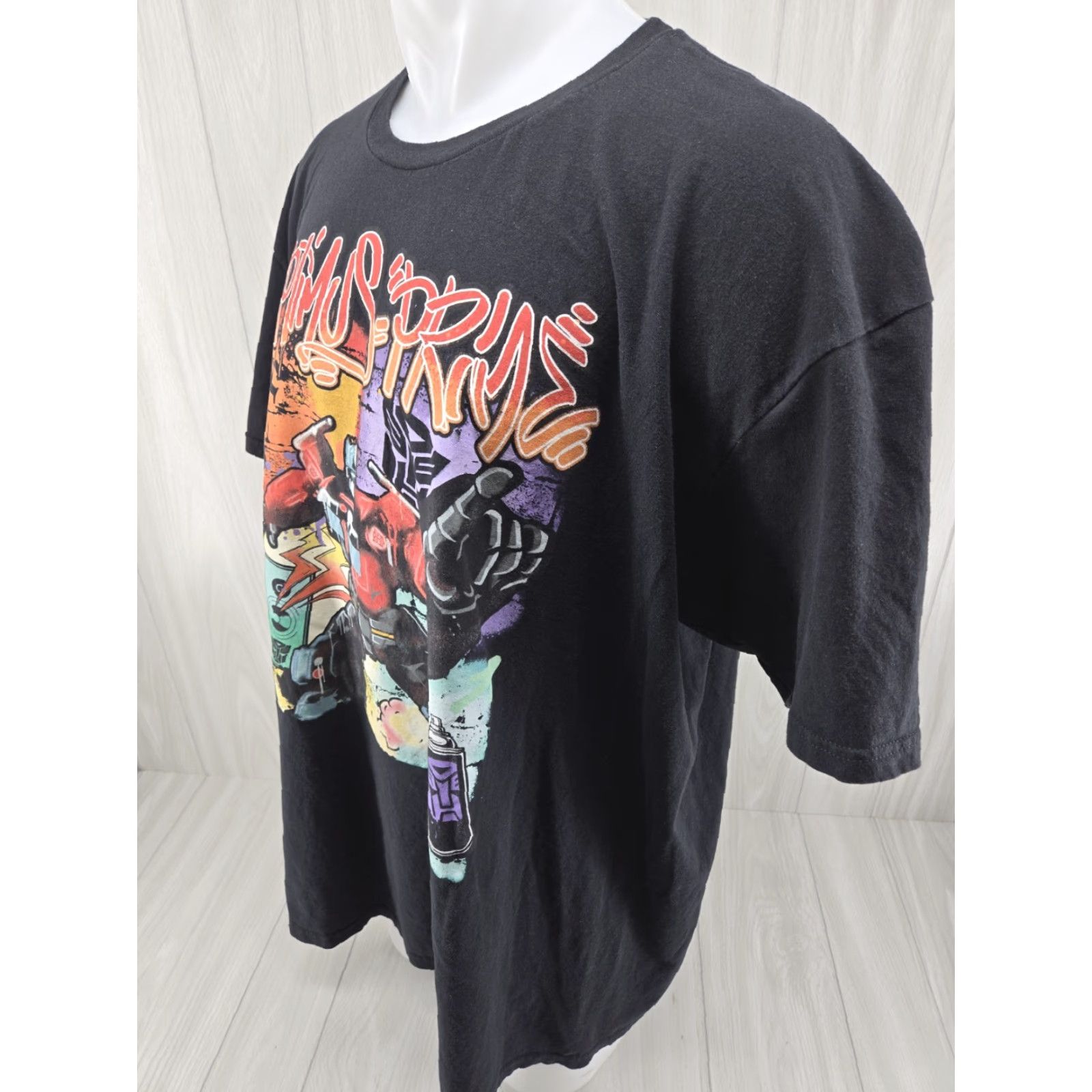 Vintage Transformers Black Mens T-Shirt Short Sleeve Size 3XL Optimus Prime Classi c Logo Print Vintage? No Size US XXL / EU 58 / 5 - 5 Thumbnail